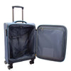 Lightweight Hand Luggage Grey 4 Wheel Cabin Size Soft Suitcase Voyage