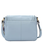 Womens Genuine Leather Crossbody Bag Work Casual Trendy Design Handbag Marielia Sky Blue 2