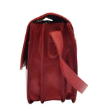 Womens Crossbody Bag Real Leather Messenger Organizer Handbag Alexandria Bordeaux 3
