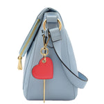 Womens Genuine Leather Crossbody Bag Work Casual Trendy Design Handbag Marielia Sky Blue 5