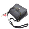 Womens Genuine Leather Crossbody Bag Work Casual Trendy Design Handbag Marielia Black 6