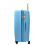 Four Wheel Suitcases Expandable Solid Hard Shell PP Luggage Travel Bags Horizon Blue