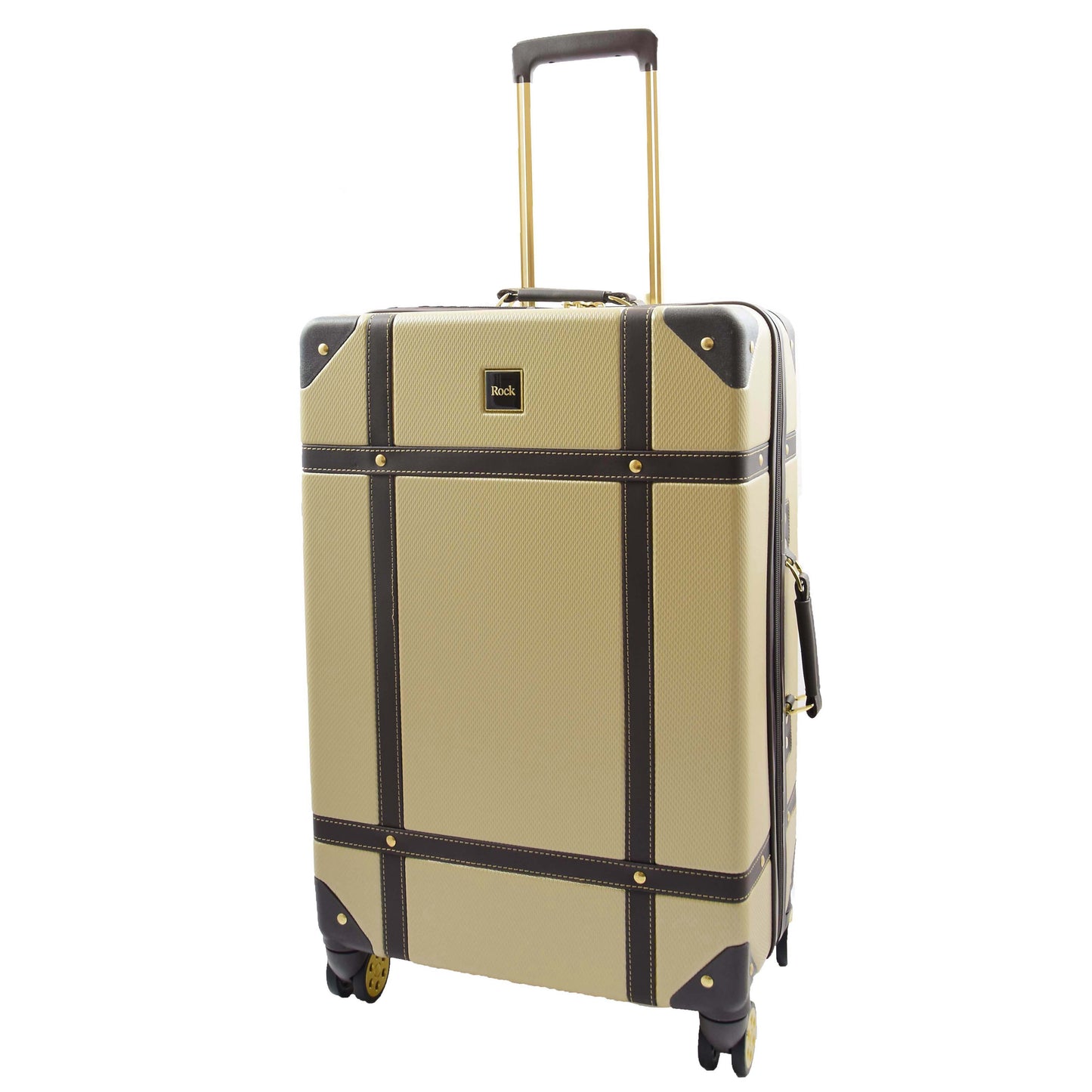 8 Wheel Spinner Travel Luggage’s London Gold