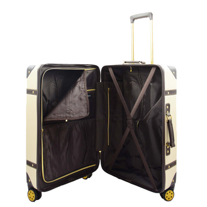 8 Wheel Spinner Travel Luggage’s London Cream