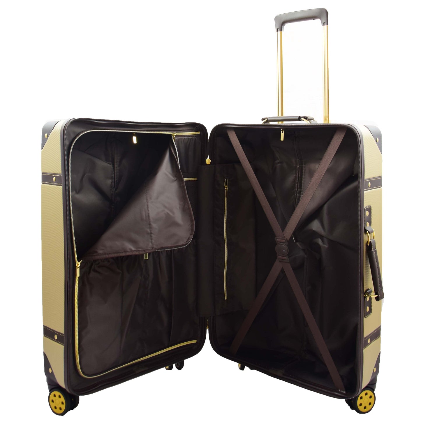 8 Wheel Spinner Travel Luggage’s London Gold