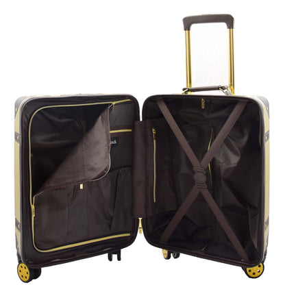 8 Wheel Spinner Travel Luggage’s London Gold