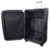 Four Wheel Suitcase Luggage Soft Casing TSA Lock Neptune Black 13