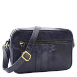 Womens Real Leather Small Cross Body Bag HOL361 Navy