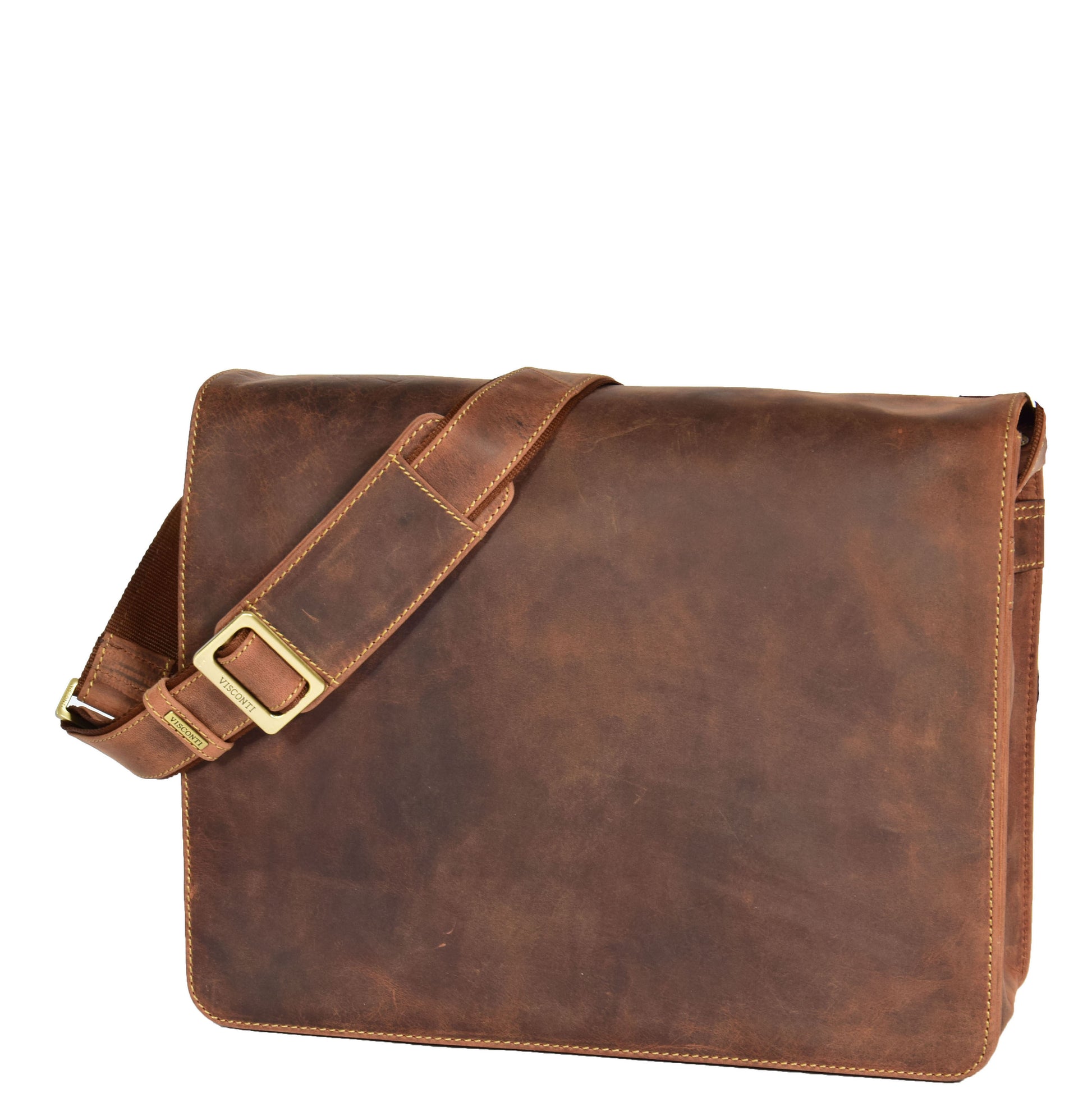 mens leather flap over bag