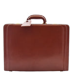 Leather Attache Classic Briefcase Grasmere Cognac