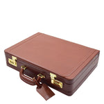 Leather Attache Classic Briefcase Grasmere Cognac 2