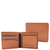 Mens Real Leather Bifold Wallet HOL801 Cognac