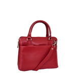 Womens Leather Small Tote Cross Body Bag Everly Red