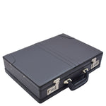 Faux Leather Briefcase Classic Traditional Attaché Corbett Black 4