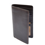 Real Leather Vertical Bifold Breast Wallet HOL120 Brown 2
