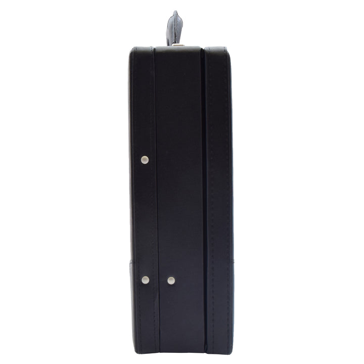 Faux Leather Briefcase Classic Traditional Attaché Corbett Black 2