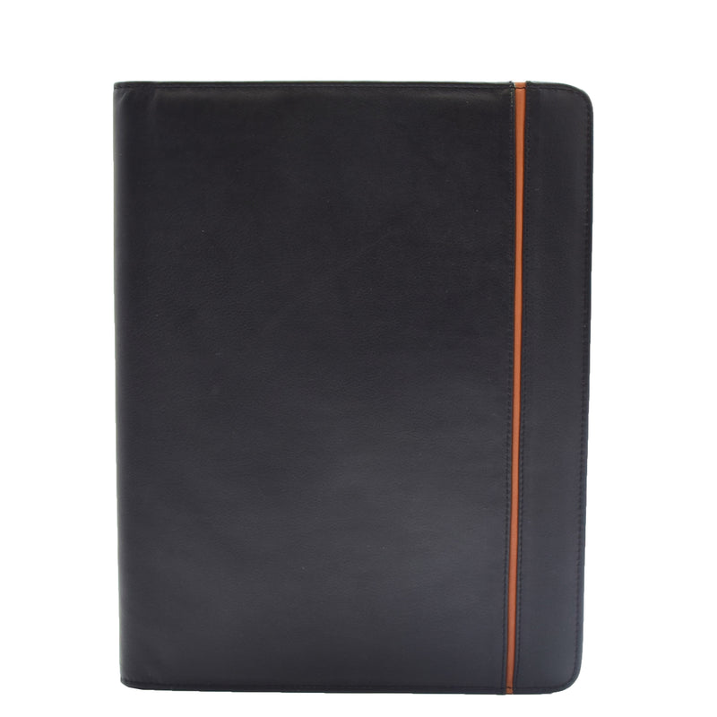 Real Leather Note Pad Portfolio Case Ebury Black