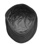 Soft Suede Leather Classic Flat Cap Black 4