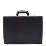 Faux Leather Briefcase Classic Traditional Attaché Corbett Black